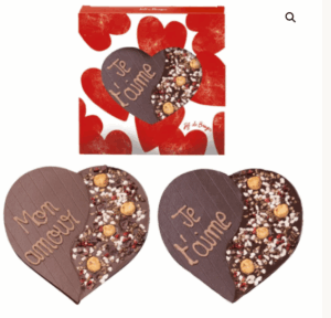 Boite coeur duo en chocolat - 90 g