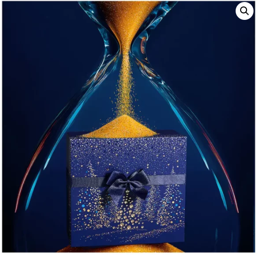 Boite de Noël carrée rouge ou bleue – 32 chocolats assortis et sa barre gourmande – Image 2