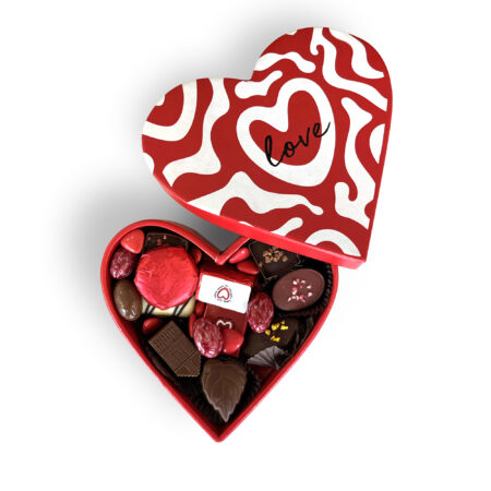 Boite Cœur Love 10cm avec 150g de chocolat