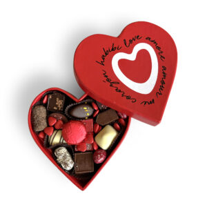 Boite Cœur Habibi 12cm avec 200g de chocolat