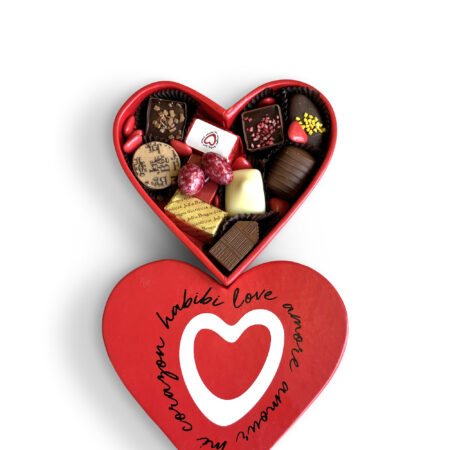 Boite Cœur Habibi 10cm avec 150g de chocolat
