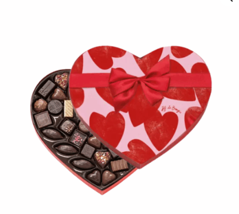 Boite coeur chocolats Saint-Valentin et sa barre de chocolat – Image 2