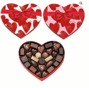 Petite boite coeur rose ou blanche chocolats Saint-Valentin