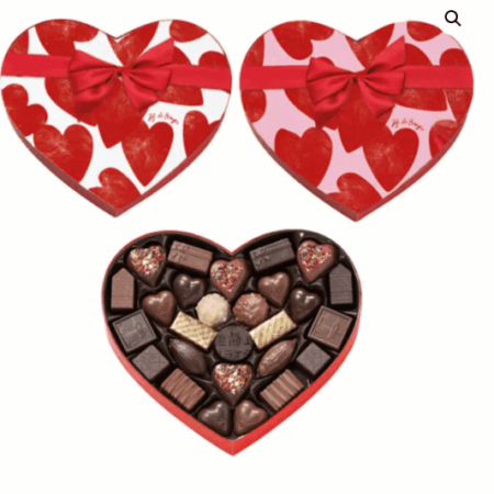 Petite boite coeur rose ou blanche chocolats Saint-Valentin