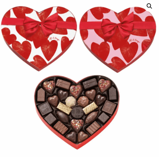 Petite boite coeur rose ou blanche chocolats Saint-Valentin