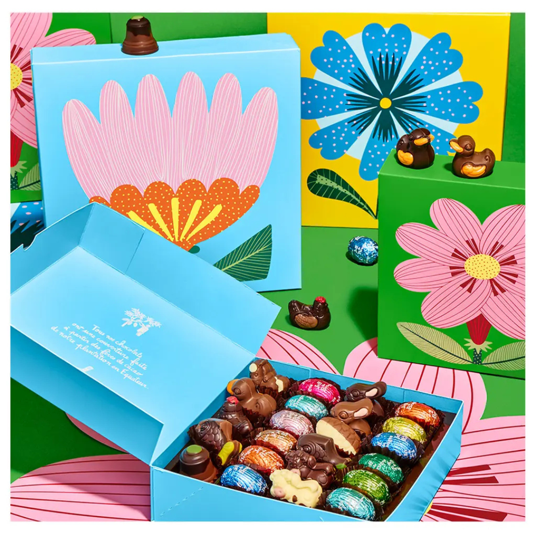 Grande boite fleur chocolats de Pâques 500g – Image 4