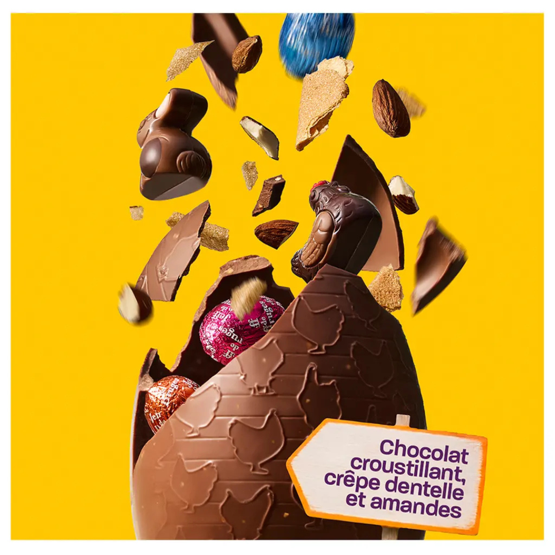 Oeuf en chocolat noir garni – 10 cm – Image 2